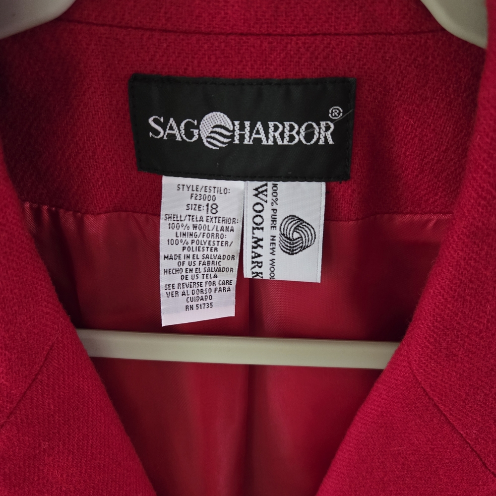 Sag Harbor Vibrant Red Women's Blazer - Picture 4 of 5